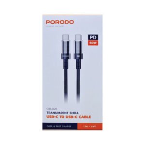 TRANSPARENT SHELL USB-C TO USB-C CABLE